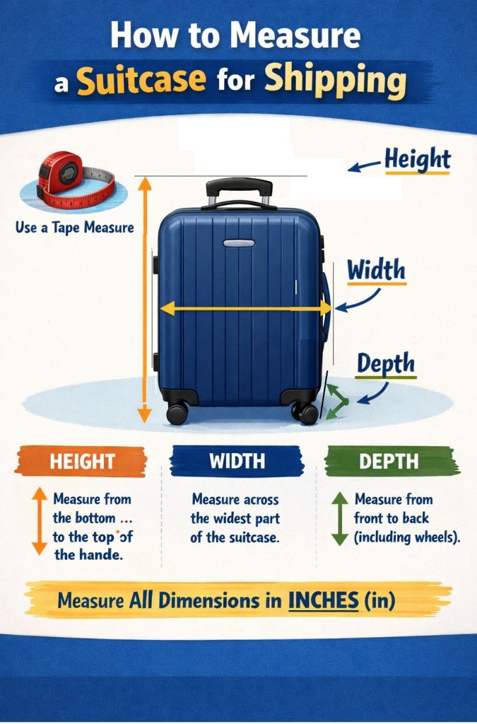 How to measure a suitcase for shipping volumetric weight ...